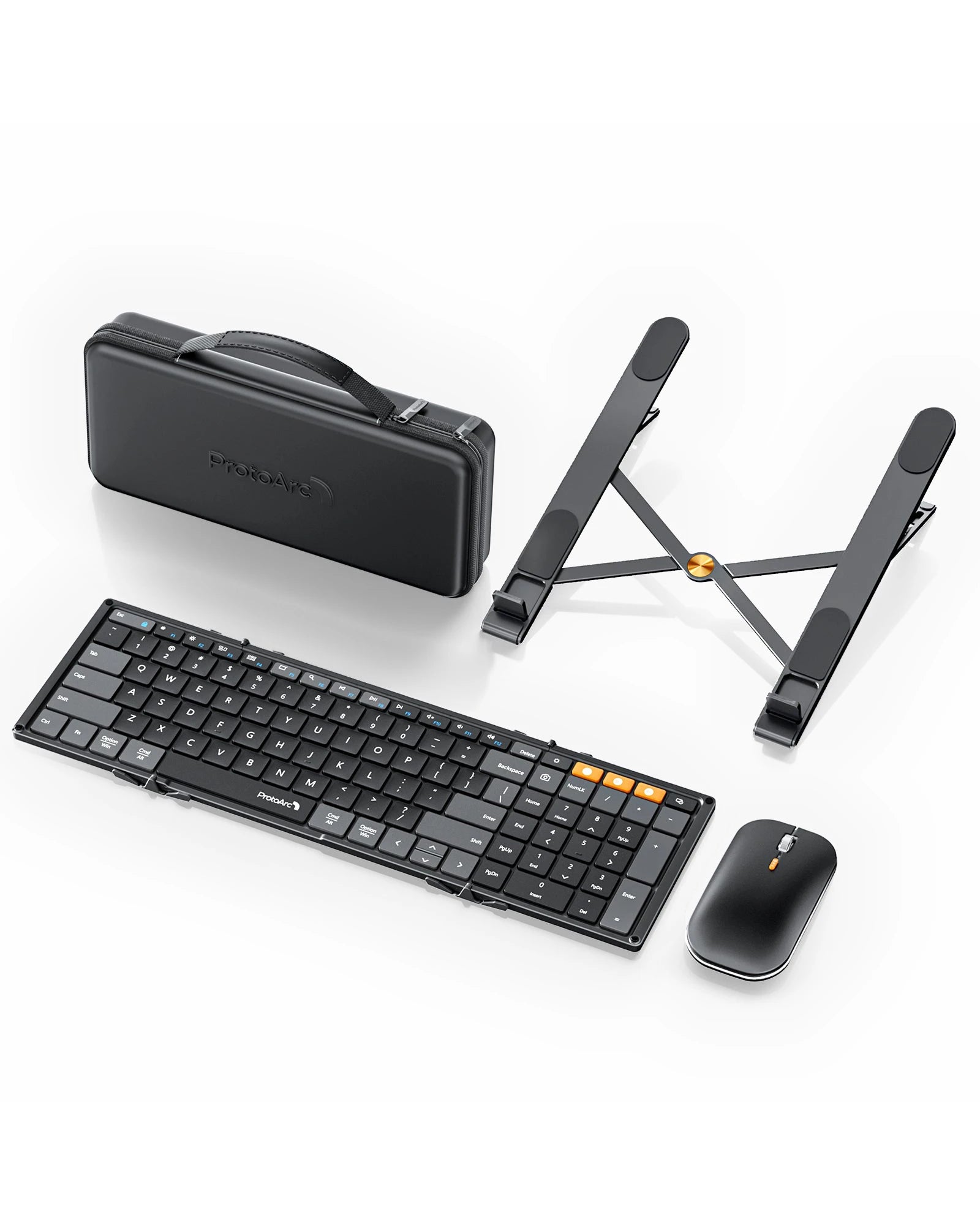 compact travel keyboard and mouse packed in a bag