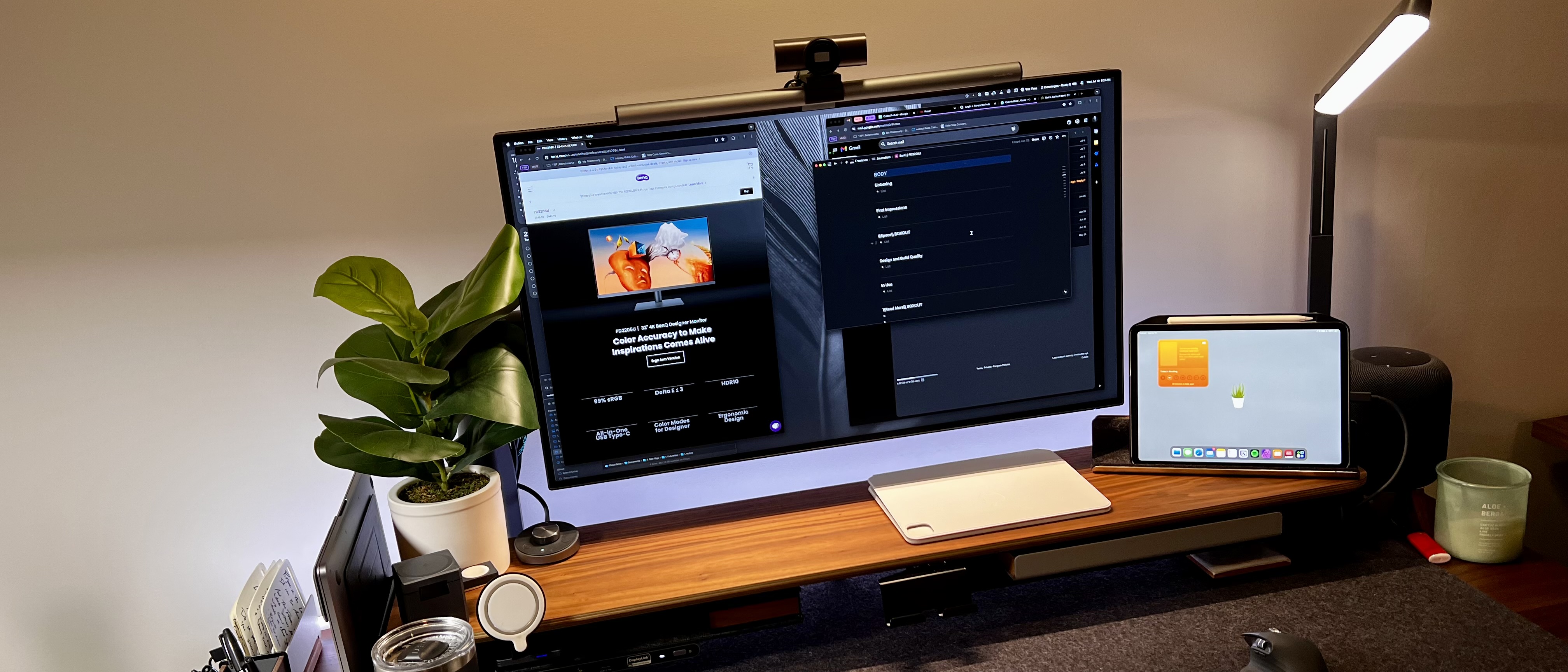 freelance designer reviewing a calibrated monitor